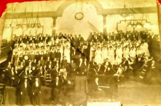 Large Antique Photograph Of Concert At Waller Street Baths Luton C1900 - 1903