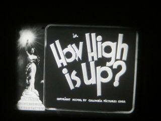 16mm Sound Short 3 Stooges " How High Is Up " Vg Screen Gems Print 800 