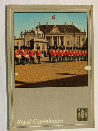 Royal Copenhagen Denmark Vintage Colour Postcard 1981 Amalienborg Palace