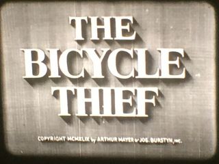 16mm B&w/sound Feature Film - - " The Bicycle Thief " (italian,  1949) Directed By V