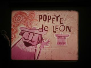 16mm Popeye Cartoon Popeye De Leon Color No Vs Orig.  King Features Can