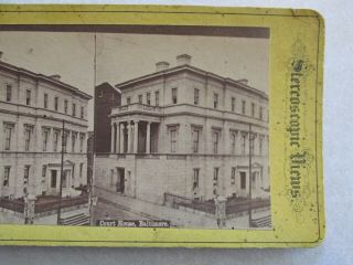 Sv11 Stereoview Photo Card Court House In Baltimore Md Maryland
