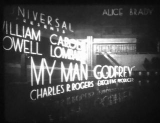 16mm Film My Man Godfrey (1936) William Powell Carole Lombard
