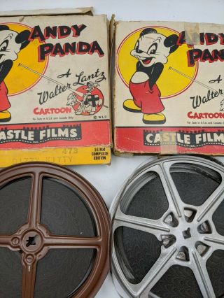Castle Films 16mm Film Andy Panda By Walter Lantz 473 Dizzy Kitty And 484