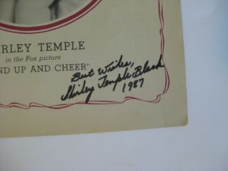 SHIRLEY TEMPLE - Rare AUTOGRAPHED 1934 SHEET MUSIC - HAND SIGNED by TEMPLE BLACK 2