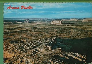 Vintage Mexico Nm Postcard Acoma Pueblo West Of Albuquerque Sky City