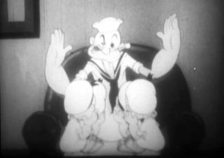 800ft 16mm Spool / Reel Mixed Film,  Popeye Cartoon,  Cowboy Western,  Ice Skating
