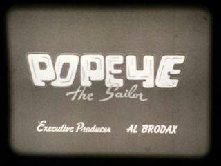 Popeye " Deserted Desert " (king Features 1960) 16mm Cartoon