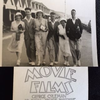 Vintage Walking Photo Group Men & Women Movie Films Boscombe Fashion Dresses
