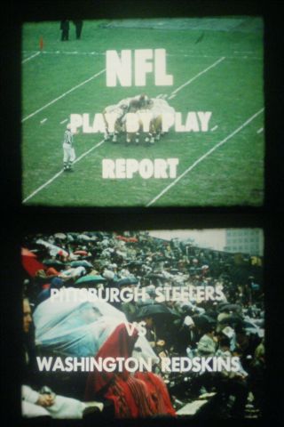 16mm Sound - Nfl Play By Play Report - 1965 - Redskins At Steelers - Kodachrome