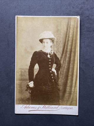 Victorian Photo: Cabinet Card: Pretty Lady: Adams & Stilliard Southampton
