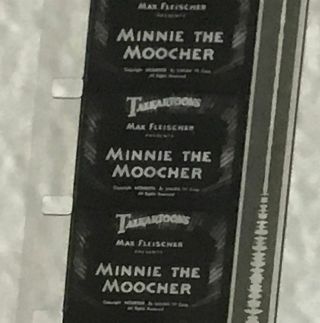 Exc Minnie The Moocher Betty Boop 16mm Fleischer 1932 Bw Top Paramount Cartoon