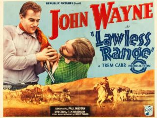 16mm Feature Film: Lawless Range John Wayne 1935 No Vs Gorgeous
