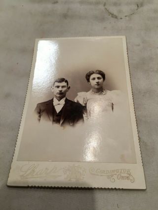 Cabinet Card Photo Victorian Dress Family Cardington,  Ohio 567s