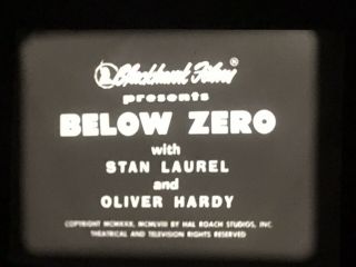 Laurel & Hardy Below Zero 16mm Blackhawk Print Vg No Vs