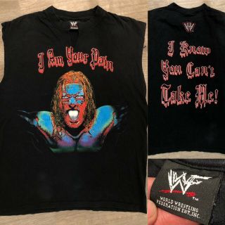 Rare Vtg 1990s Wwf Wwe Triple H I Am Your Pain Mens L Graphic Tshirt Chopped Old