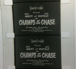 Bizarre Short - 16mm Film " Champ Of The Chase " B&w Silent