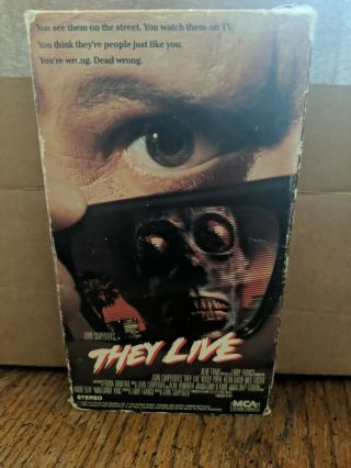 They Live Rare 1989 Mca Vhs John Carpenter Rowdy Piper Horror Sci - Fi