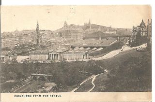 Lovely Rare Vintage Postcard,  Edinburgh From The Castle
