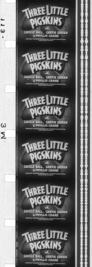 16mm The Three Stooges Three Little Pigskins (1934) Lucille Ball