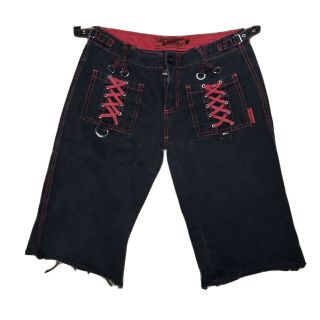 Vintage Rare Tripp Nyc Women Goth Rave Pants Shorts Capri Size 7
