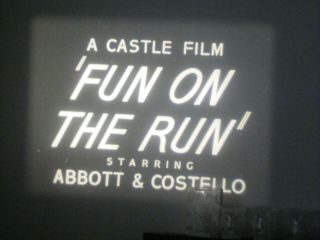 Fun On The Run 16mm 400ft B/w Sound Cine Film Abbott & Costello
