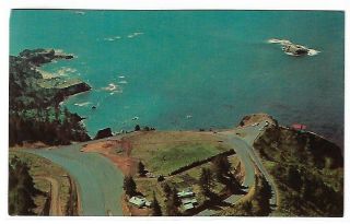 Vtg Postcard - Otter Rock And The Look Out,  Oregon