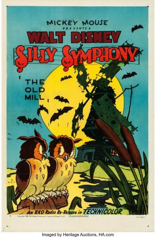 Rare 16mm Cartoon: The Old Mill (agfa Low Fade) Walt Disney 1937 Silly Symphony