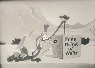 16mm Film Cartoon Beep Beep Wile E.  Coyote Road Runner (1952) Black And White