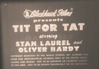16mm Film Short TIT FOR TAT Laurel & Hardy (1935) w/ Sound Blackhawk Films 2