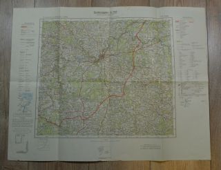 German Wwii Wehrmacht Soldier Military Map Wilno Rare War Relic