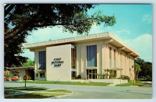 Vintage Postcard First National Bank Mount Dora Florida Fl