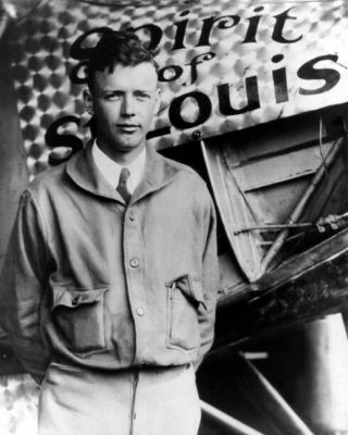 American Aviator Charles Lindbergh Glossy 8x10 Photo Spirit Of St.  Louis Poster