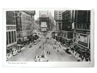 122020 Vintage Rppc Postcard Times Square York City Ny Real Photo