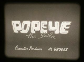 Popeye " The Spinach Scholar " (king Features 1960) 16mm Cartoon