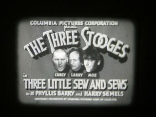 16mm Sound Short 3 Stooges " Three Little Sew & Sews " 800 