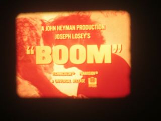 16mm: Boom Richard Burton,  Elizabeth Taylor (1968) 4 Tv Spots