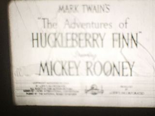 16mm Sound Feature Film - - " The Adventures Of Huckleberry Finn " (1939) Mickey Ro