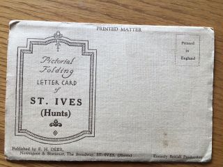 Vintage Lettercard St.  Ives (hunts)