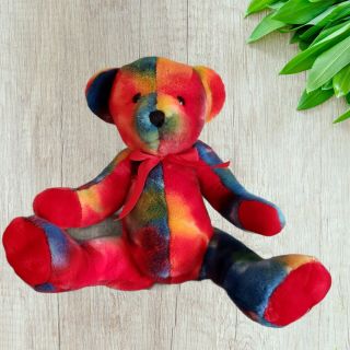 Rare Rush Limbear,  2000,  Vintage (limbaugh) Tie Dye Teddy Bear,  Plush Animal