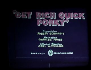 GET RICH QUICK PORKY 16mm Film Warner Brothers Looney Tunes Early Porky Pig 3