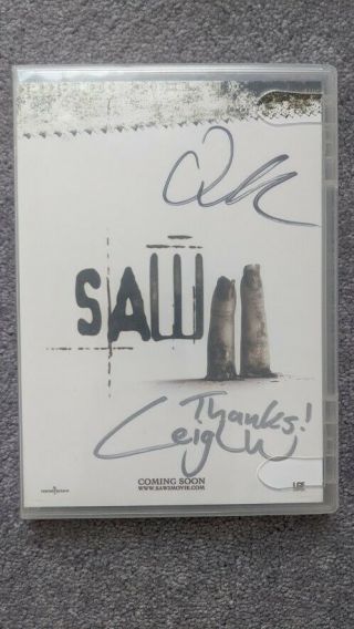 Autographed Oren Koules Leigh Whannell Saw 2 Dvd Horror Rare Signed Insidious Ii