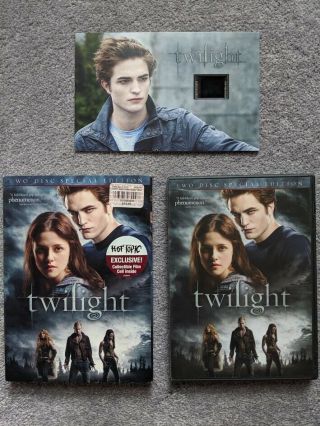 Twilight Hot Topic Exclusive Collectible Film Cell Horror Rare Oop Senitype Dvd