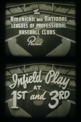 16mm Sound - " Infield Play At 1st And 3rd " - 1949 - Major League Instructional Film