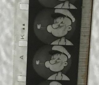 Exc Orig Popeye Fleischer Nix On Hypnotricks 16mm Bw 1941 Paramount Cartoon