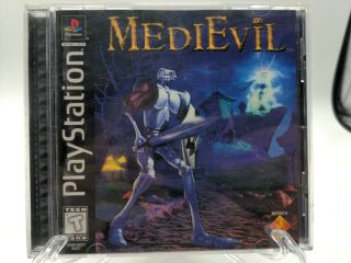 Medievil - Black Label - (playstation 1,  1998) Ps1 Cib Complete Rare