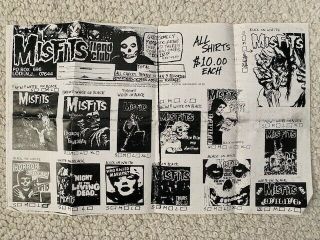 Misfits Fiend Club T - Shirt Flyer From The 1990 