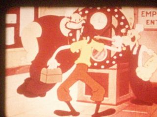 16mm Film Popeye The Sailor Cartoon Mess Production Color 1945 Bluto Olive Oil