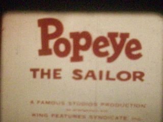 16mm film POPEYE THE SAILOR Cartoon MESS PRODUCTION color 1945 Bluto Olive Oil 2