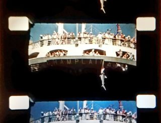 16mm Home Movie 1939 Cruise Aboard S.  S.  Champlain (sunk In Wwii)